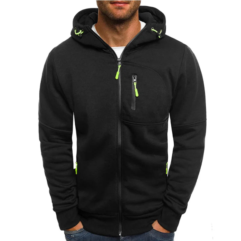 2024 Fashion Hoodies Men Brand Personality Zipper Hooded Sweatshirt Male Hoody Tracksuit Hip Hop Autumn Winter Hoodie Mens