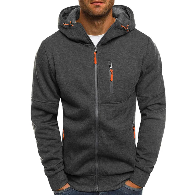 2024 Fashion Hoodies Men Brand Personality Zipper Hooded Sweatshirt Male Hoody Tracksuit Hip Hop Autumn Winter Hoodie Mens
