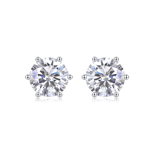 Years Quiet Good Luxury Fashion Diamond Earrings Stud Mosan Diamond Silver Jewelry